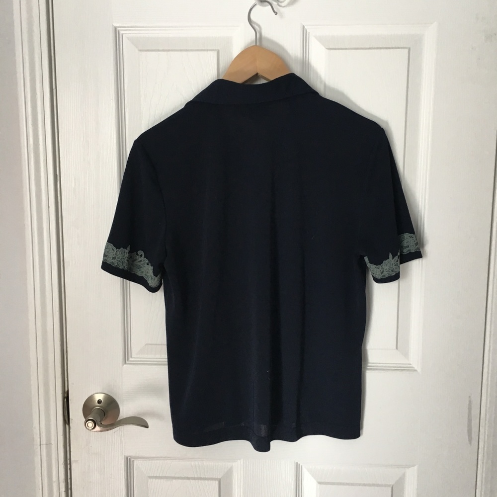 TOGETHER! Navy Button Down Country Shirt M 🐎 - Picture 3 of 6